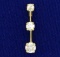 1/2ct Tw 3 Diamond Journey Pendant In 14k Yellow Gold