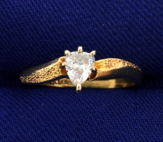 1/4 Carat Pear Shape Diamond Solitaire Ring