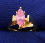 Brilliant Pink Topaz Ring