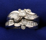 1.5 Ct Tw Diamond Engagement Ring And Wedding Band Set