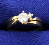 Matching Diamond Engagement Ring With Wedding Band Bridal Set