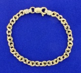 14k White & Yellow Gold Link Bracelet