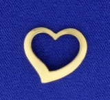 14k Gold Heart Slide Or Pendant