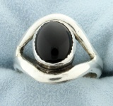 Sterling Ring With Synthetic Onyx