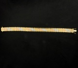 7 Inch Yellow, Rose, & White Gold Bracelet