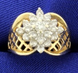 1 Ct Tw Diamond Cluster Ring