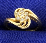 Diamond Flower Ring