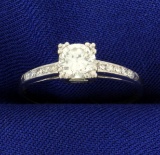 .6 Ct Tw Diamond Engagement Ring In Platinum