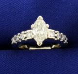 1 1/2 Ct Tw Marquise Diamond Ring