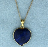 Lapis Peach Shaped Necklace