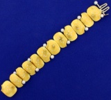 Betsy Fuller Designer Diamond And Pearl Bracelet