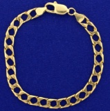 7 1/2 Inch Square Curb Link Bracelet
