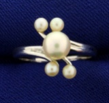 Five Pearl Designer Ring