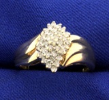 1/3ct Tw Diamond Cluster Ring