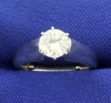 Over 1ct Diamond Engagement Ring In Platinum