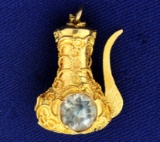 Aladdin's Lamp Charm In 18k Gold