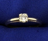 Vintage 1/5ct Solitaire Diamond Ring