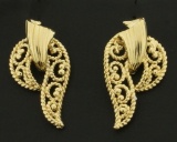 Designer 14k Gold Earrings For Non Pierced Ears