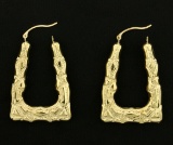 Unique Dangle Designer Earrings In 14k Gold