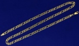 19 Inch Gold Figaro Neck Chain
