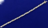 1/2ct Tw Diamond Tennis Bracelet In 10k White And Yellow Gold