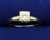 1/2 Ct Tw Diamond Engagement Ring In 14k White Gold