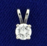 1/3ct Diamond Pendant In 14k White Gold