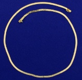 16 Inch Herringbone Neck Chain In 14k Yellow Gold