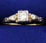Vintage Diamond Ring In 14k Gold