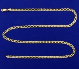 21 Inch Italian Made Anchor Or Mariner Link Chain In 14k Gold