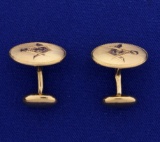 Rose Gold Masonic Cuff Links