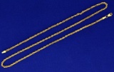 21 Inch Rope Style Neck Chain In 14k Gold