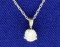 .3 Ct Solitaire Diamond Pendant With 14k White Gold Chain