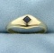 Natural Sapphire Solitaire Gold Ring