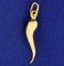 18k Gold Italian Horn Pendant