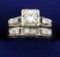 3/4ct Tw Diamond Wedding Ring Set In 14k White Gold