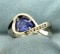 Diamond And Tanzanite Infinity Ring