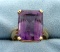 12 Ct Amethyst Ring In 14k Gold