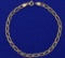 7 1/4 Inch Long Link Yellow Gold Bracelet