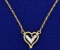 Diamond Heart Necklace In 14k Gold