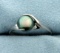 Tahitian Pearl Ring In 14k White Gold