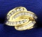 1ct Tw Baguette And Round Diamond Ring In 14k Yellow Gold