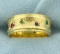 Diamond, Ruby, Sapphire, And Emerald Band Ring In 18k Yellow Gold