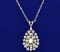 1/3ct Tw Diamond Burst Pendant With Chain In 14k White Gold