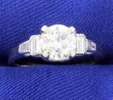 1.4ct Tw Diamond Engagement Ring In Platinum