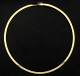 Italian Made 17 Inch Omega Necklace