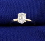 3/4ct Oval Diamond Solitaire Ring
