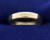 Men's White Gold Wedding Band Ring