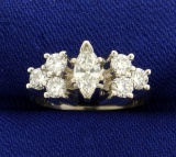1ct Tw Marquise Diamond Ring In White Gold