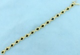 4ct Tw Sapphire And Diamond Bracelet In 14k Gold